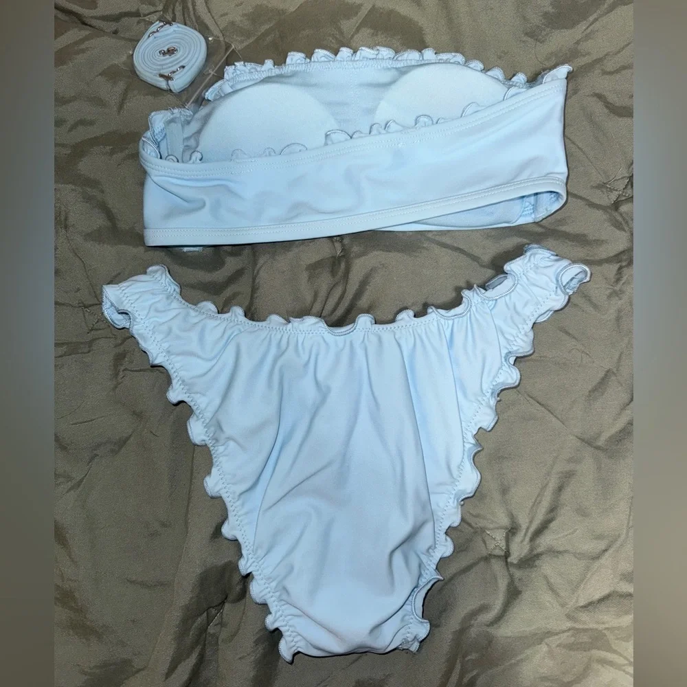 Blue Ruffle Bikini Set Target - Picture 2 of 2